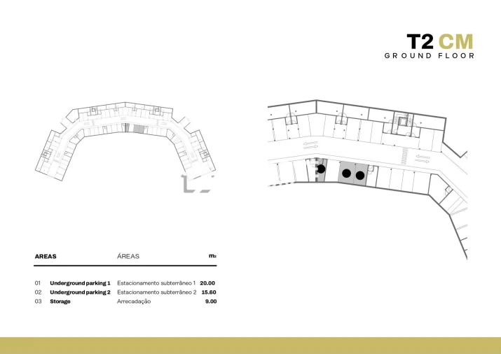 Apartamento T2 para Venda em Quarteira Planta 2