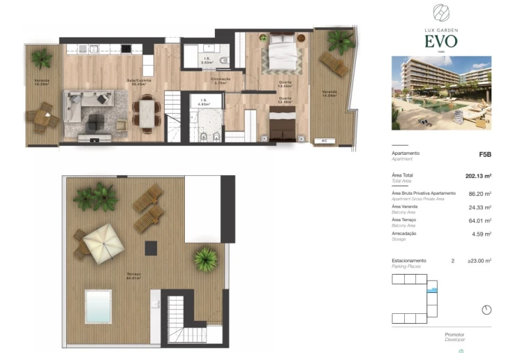 Apartamento T2 para Venda em Faro (Sé e São Pedro) Planta 1