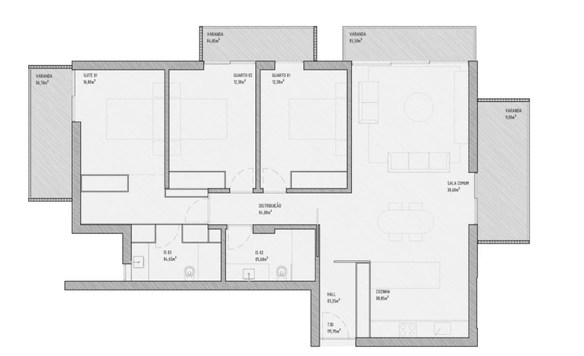 Apartamento T3 para Venda em São Martinho Foto 17