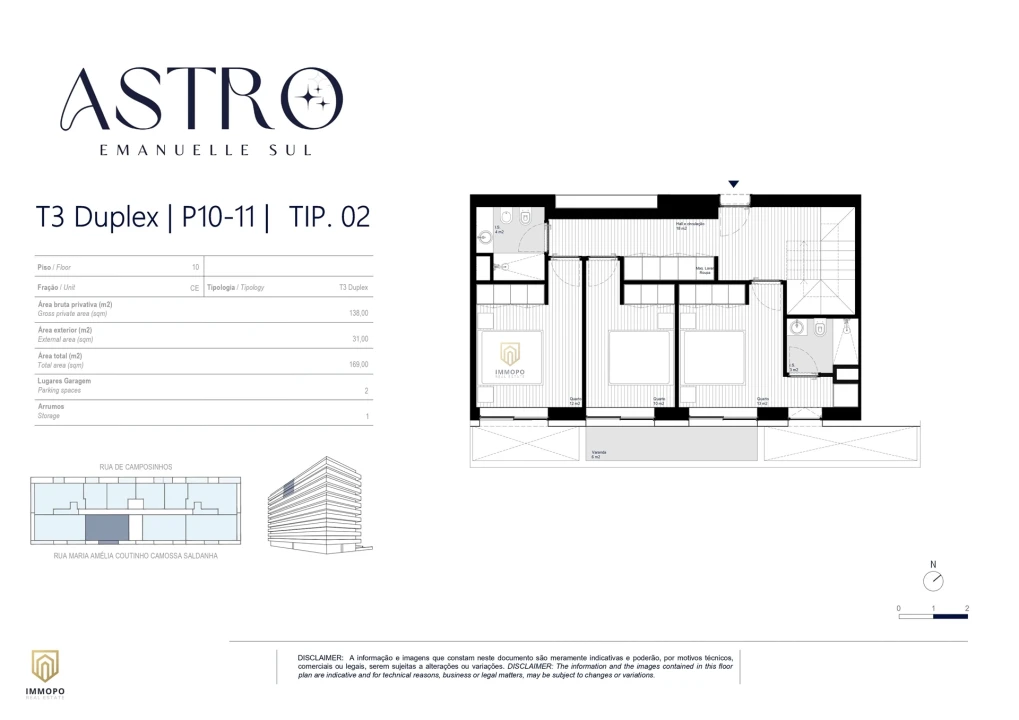 Apartamento T3 para Venda em Matosinhos e Leça da Palmeira Planta 2