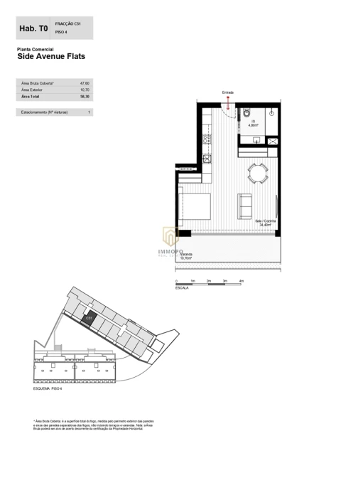 Apartamento T0 para Venda em Mafamude e Vilar do Paraíso