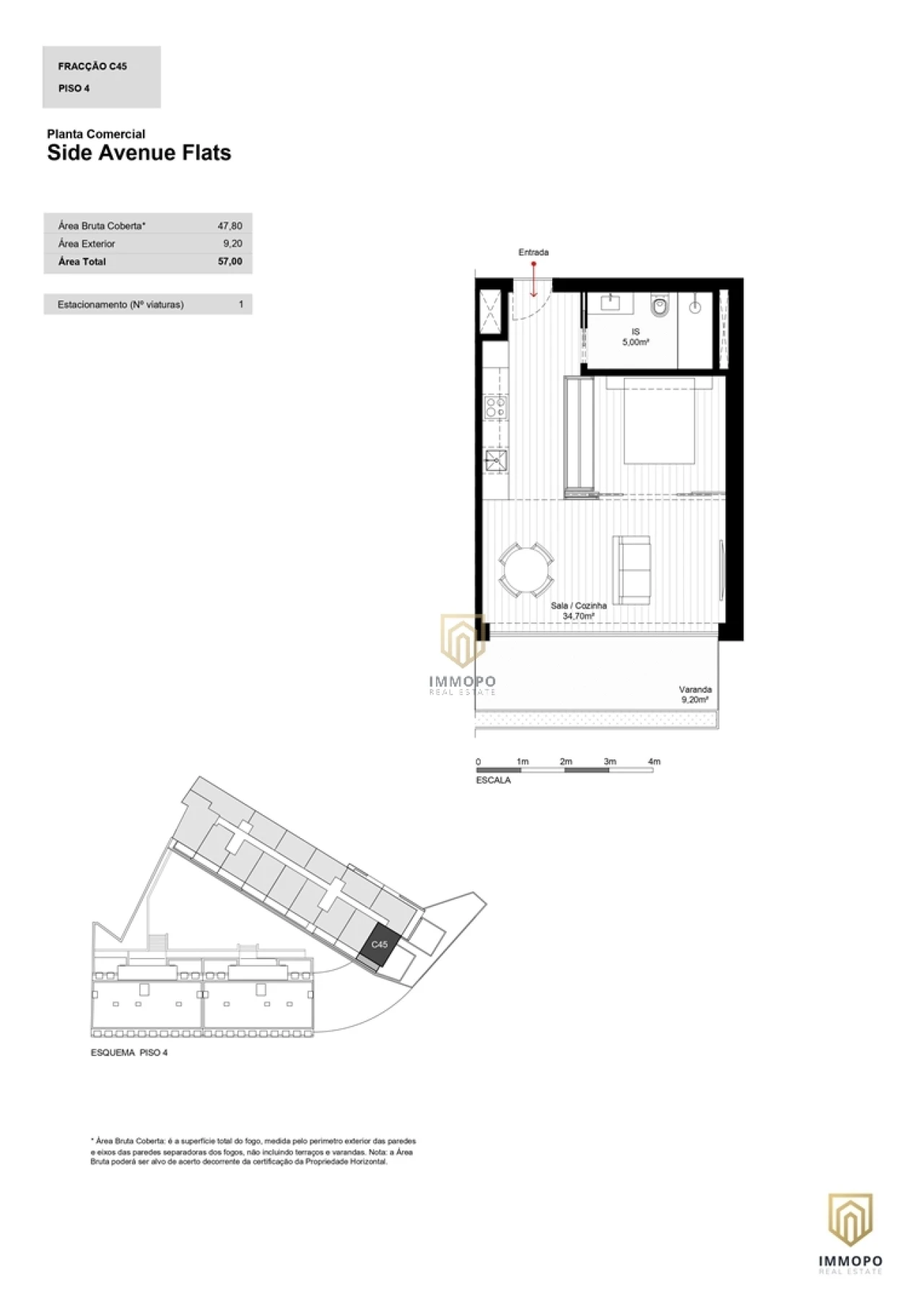 Apartamento T0 para Venda em Mafamude e Vilar do Paraíso Foto 15