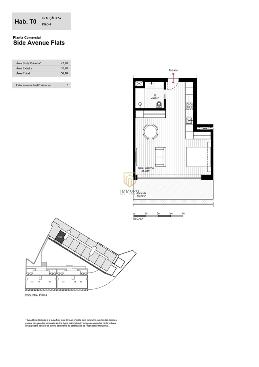 Apartamento T0 para Venda em Mafamude e Vilar do Paraíso Foto 15