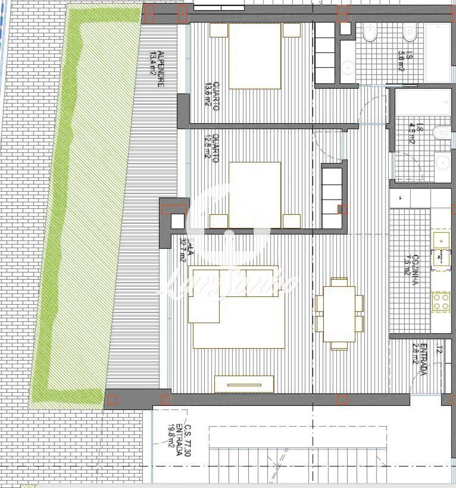 Apartamento T2 para Venda em Galegos (Santa Maria) Foto 8