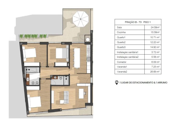 Apartamento T3 para Venda em Glória e Vera Cruz Foto 6