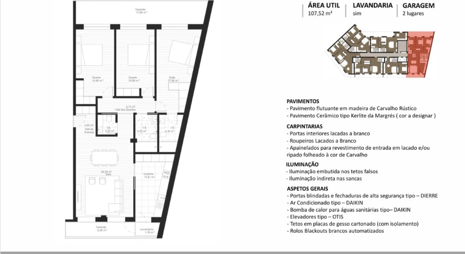 Apartamento T3 para Venda em Esgueira Planta 1