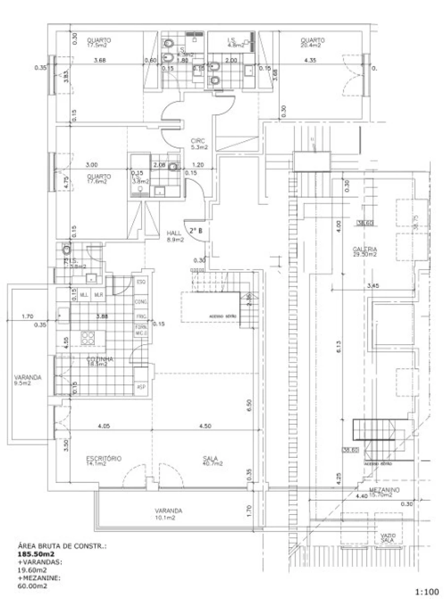 Apartamento T3 para Venda em Carcavelos e Parede Planta 1