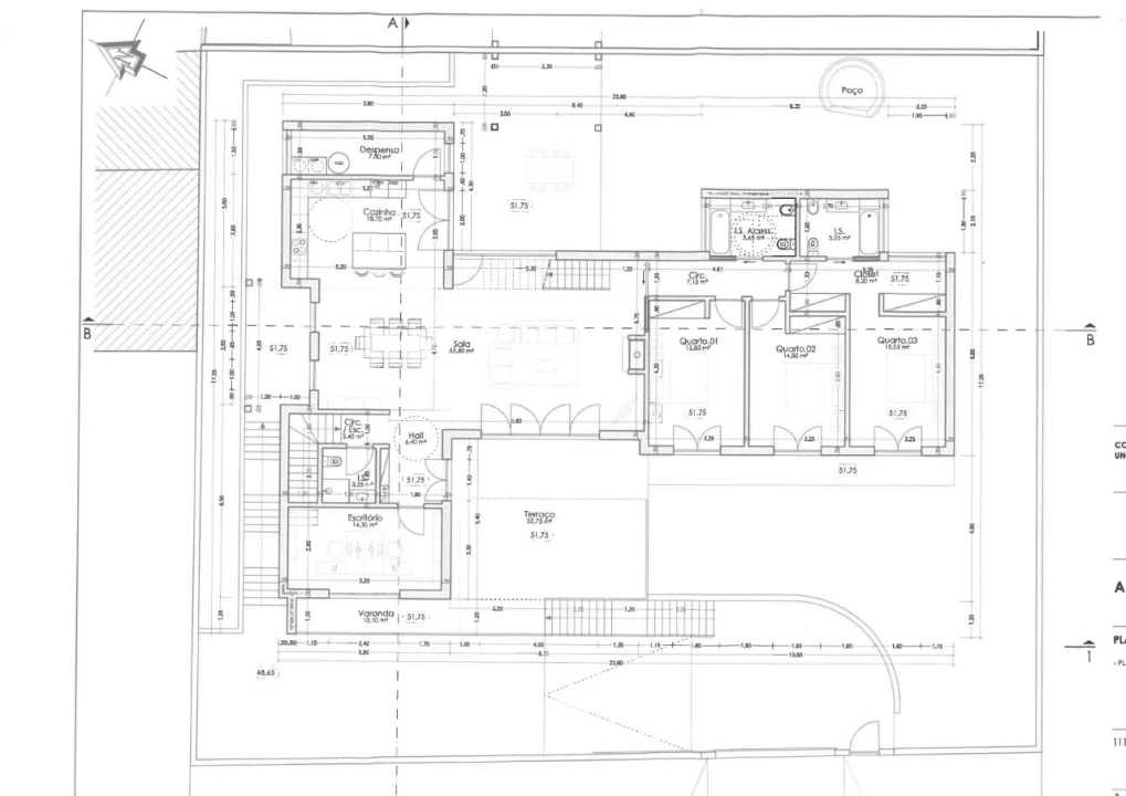 Moradia T4 para Venda em Ventosa Planta 3