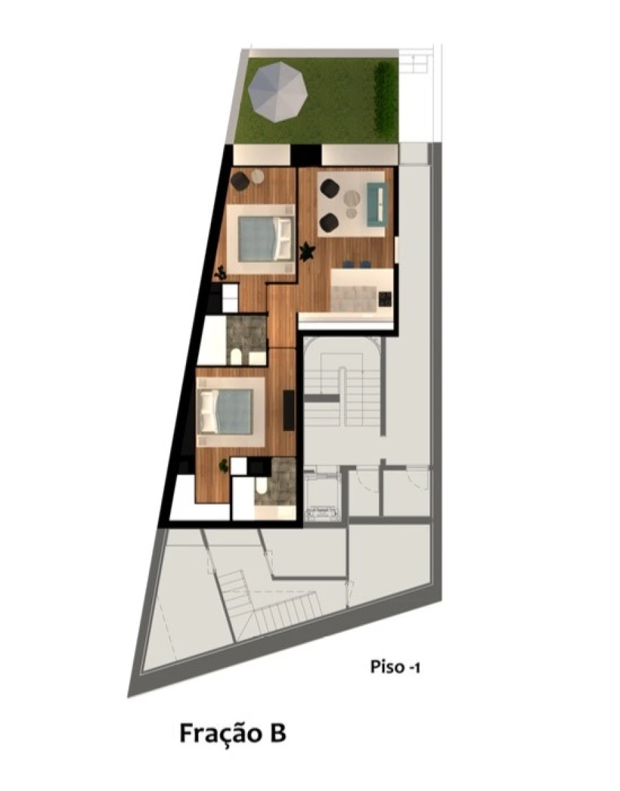 Apartamento T1 para Venda em Lordelo do Ouro e Massarelos Planta 1