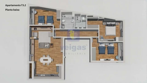 Apartamento T3 para Venda em Rio de Mouro
