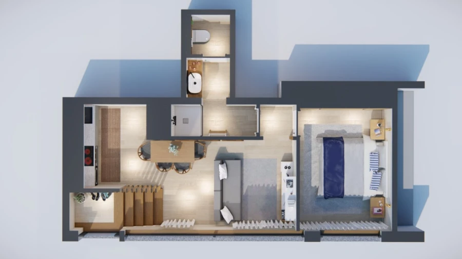 Apartamento T1 para Venda em Bonfim Planta 1
