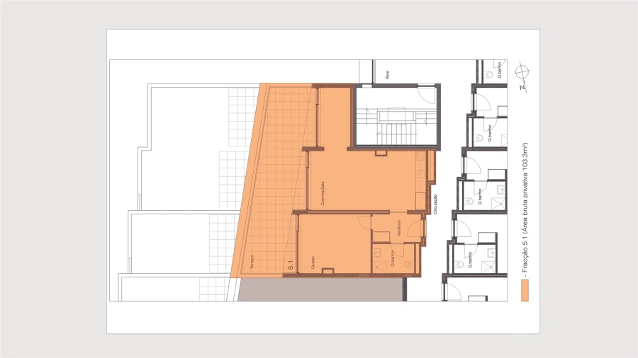Apartamento T1 para Venda em Cedofeita, Santo Ildefonso, Sé, Miragaia, São Nicolau e Vitória Planta 1