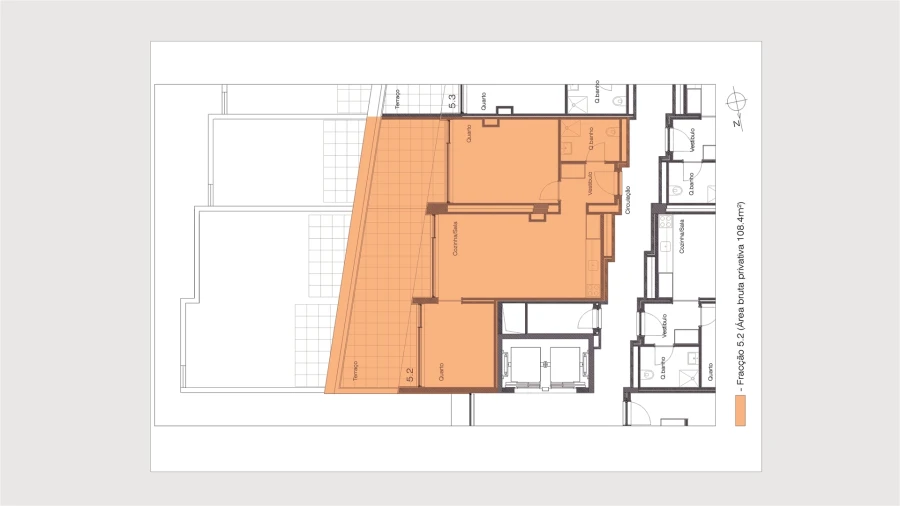 Apartamento T2 para Venda em Cedofeita, Santo Ildefonso, Sé, Miragaia, São Nicolau e Vitória Planta 1