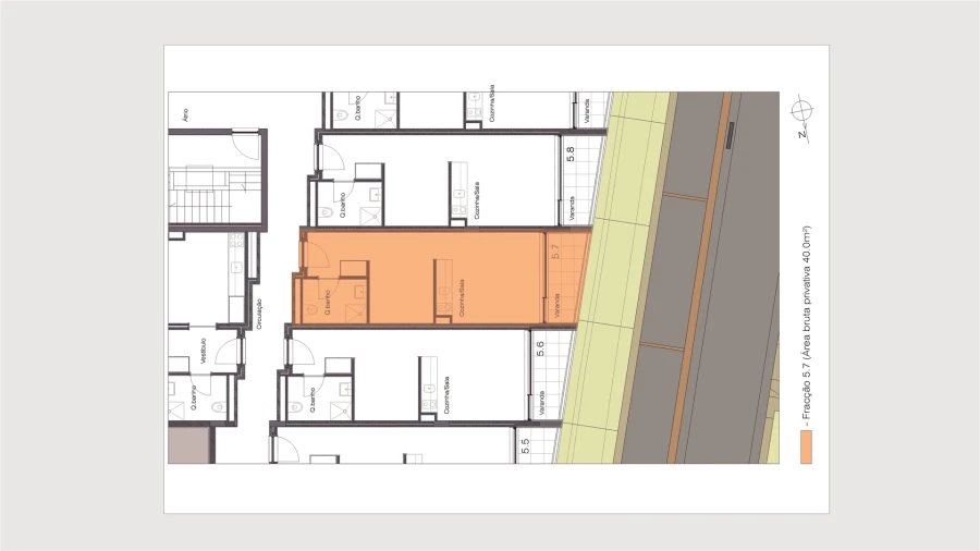 Apartamento T0 para Venda em Cedofeita, Santo Ildefonso, Sé, Miragaia, São Nicolau e Vitória Planta 1
