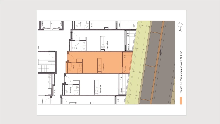 Apartamento T0 para Venda em Cedofeita, Santo Ildefonso, Sé, Miragaia, São Nicolau e Vitória Planta 1