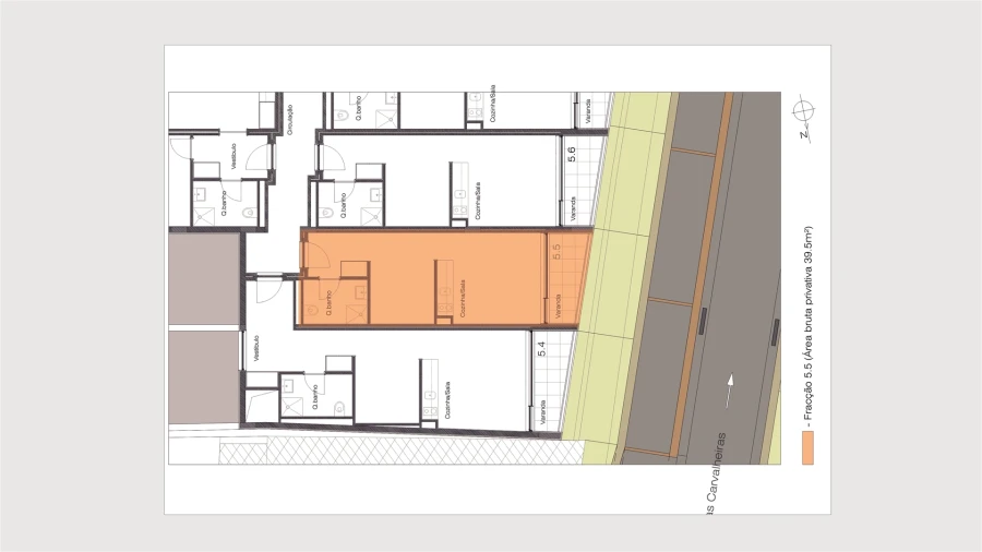 Apartamento T0 para Venda em Cedofeita, Santo Ildefonso, Sé, Miragaia, São Nicolau e Vitória Planta 1
