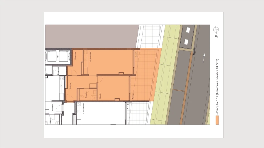 Apartamento T1 para Venda em Cedofeita, Santo Ildefonso, Sé, Miragaia, São Nicolau e Vitória Planta 1