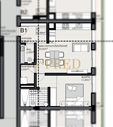 Apartamento T1 para Venda em Matosinhos e Leça da Palmeira