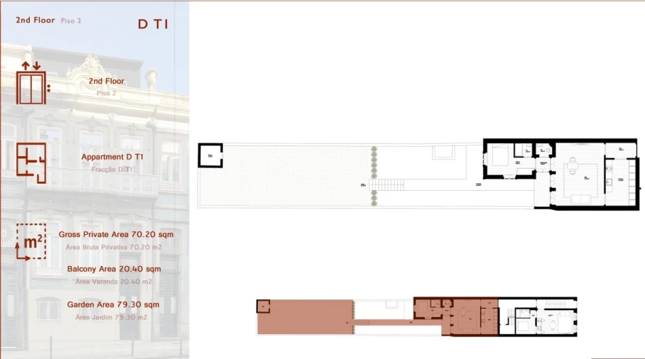 Apartamento T1 para Venda em Cedofeita, Santo Ildefonso, Sé, Miragaia, São Nicolau e Vitória Planta 1