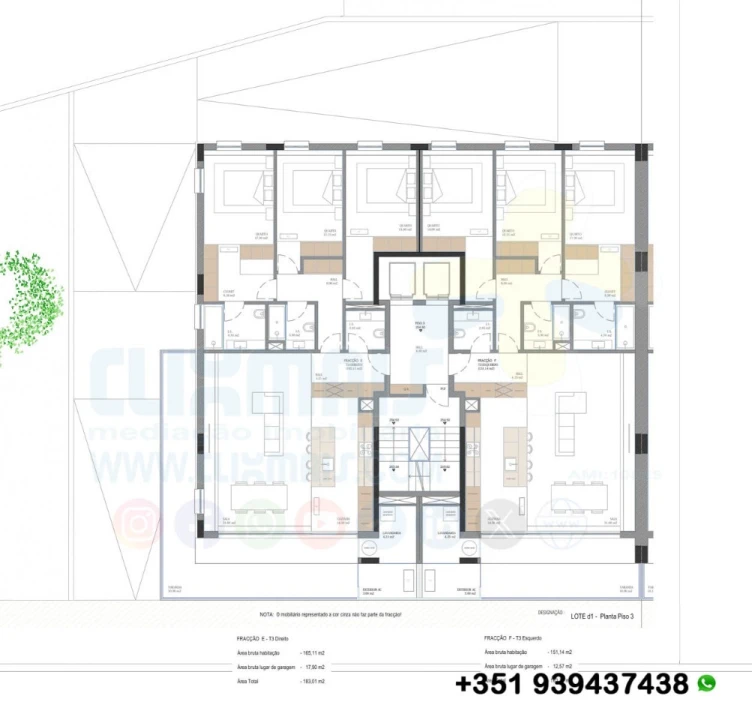 Apartamento T2 para Venda em Nogueira, Fraião e Lamaçães Planta 3