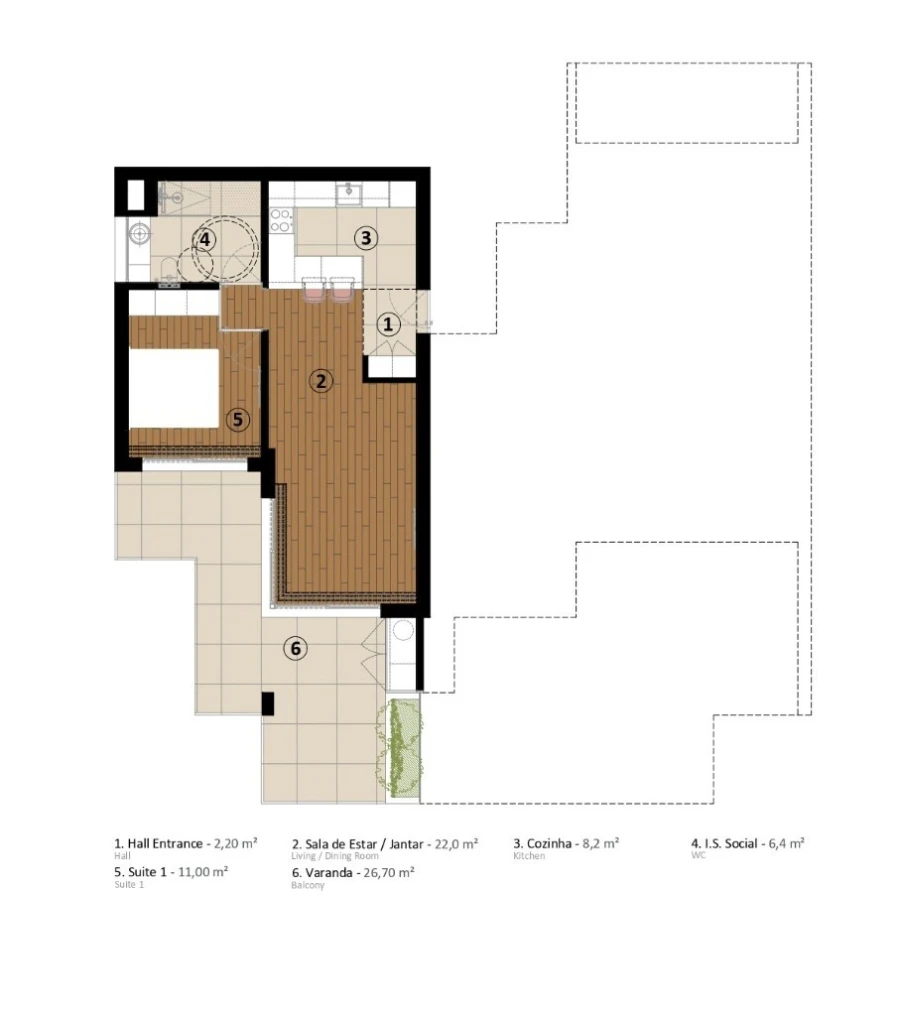 Apartamento T1 para Venda em São Martinho Foto 11