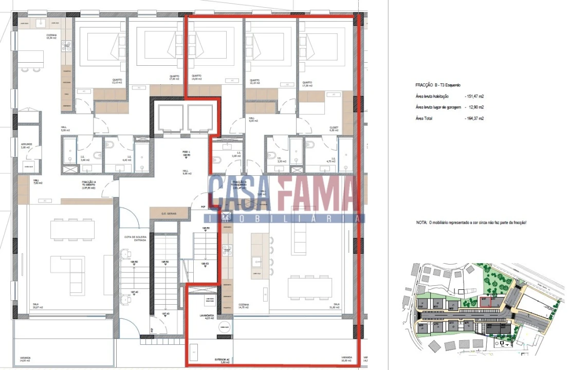 Apartamento T3 para Venda em Nogueira, Fraião e Lamaçães Foto 21