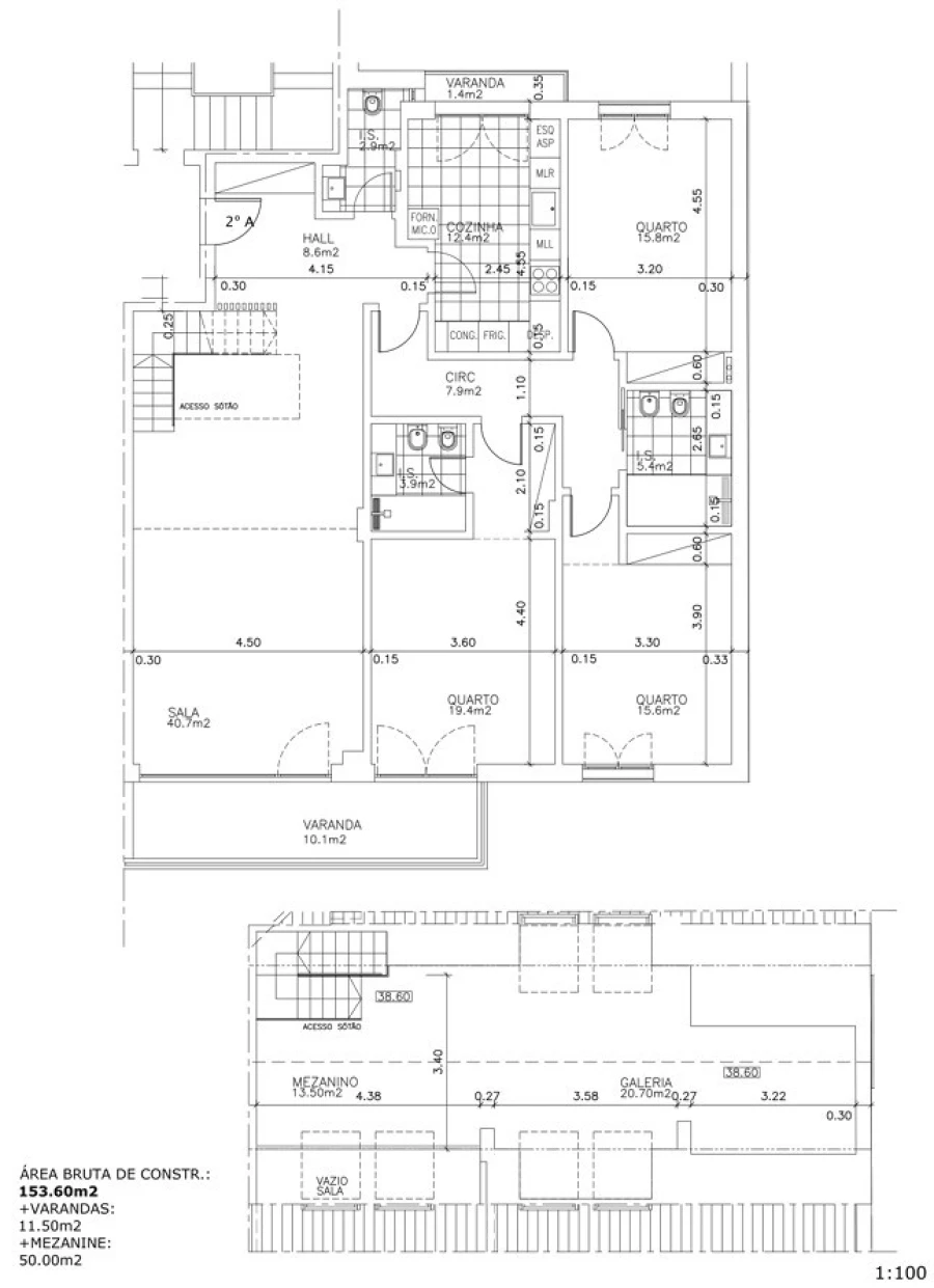 Apartamento T3 para Venda em Carcavelos e Parede Planta 1
