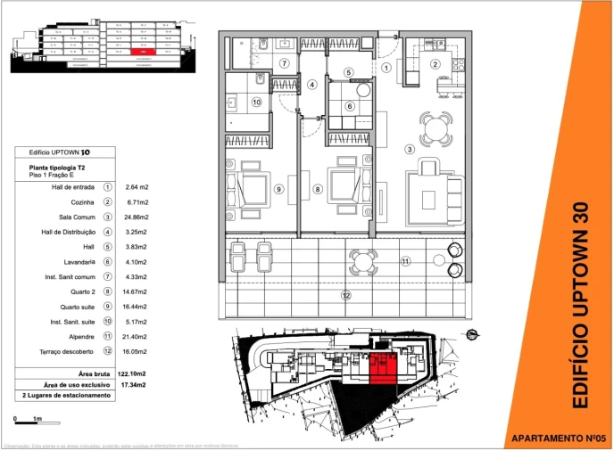 Apartamento T2 para Venda em Machico Planta 1