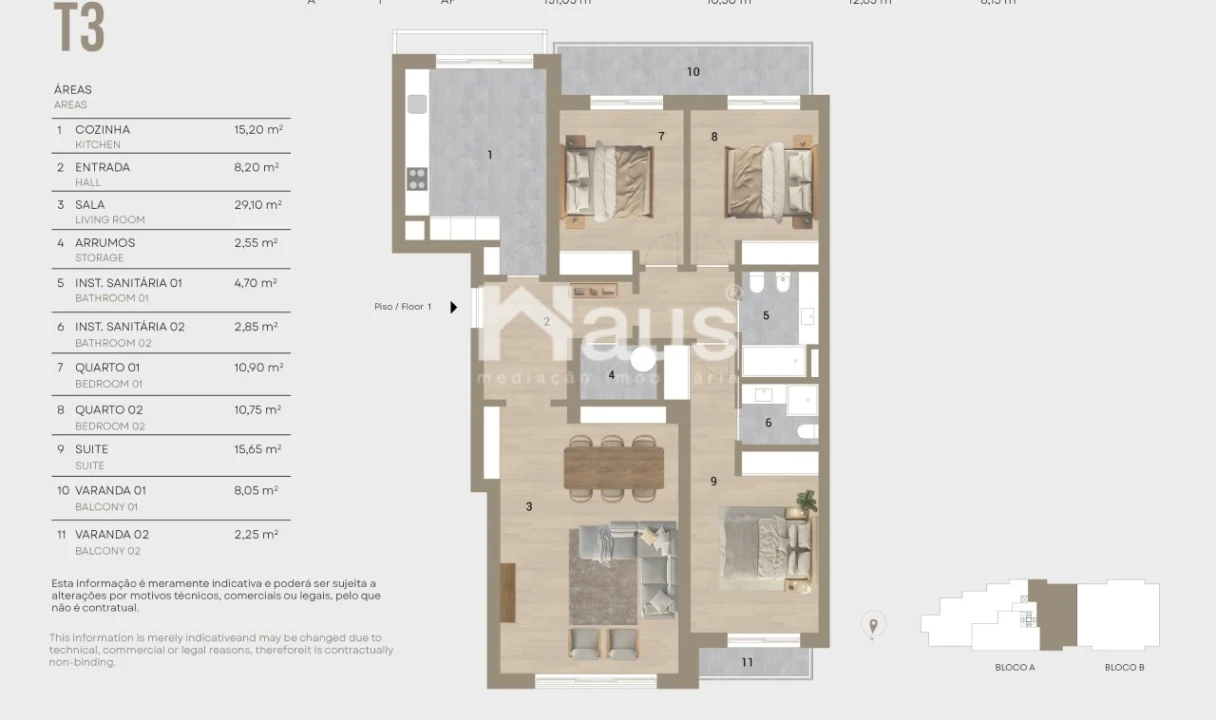 Apartamento T3 para Venda em Montijo e Afonsoeiro Foto 1