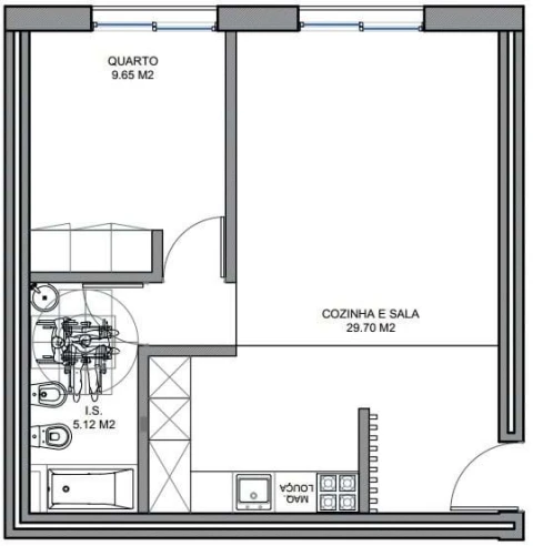 Apartamento T1 para Venda em Valongo