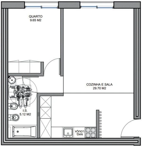 Apartamento T1 para Venda em Valongo