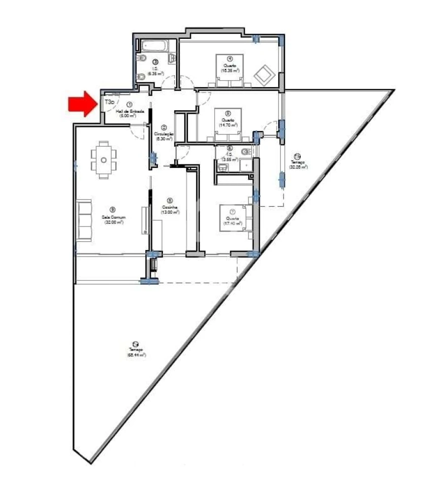 Apartamento T3 para Venda em Tavarede Foto 1