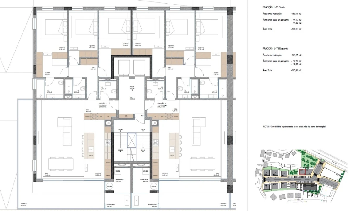 Apartamento T3 para Venda em Nogueira, Fraião e Lamaçães Planta 5
