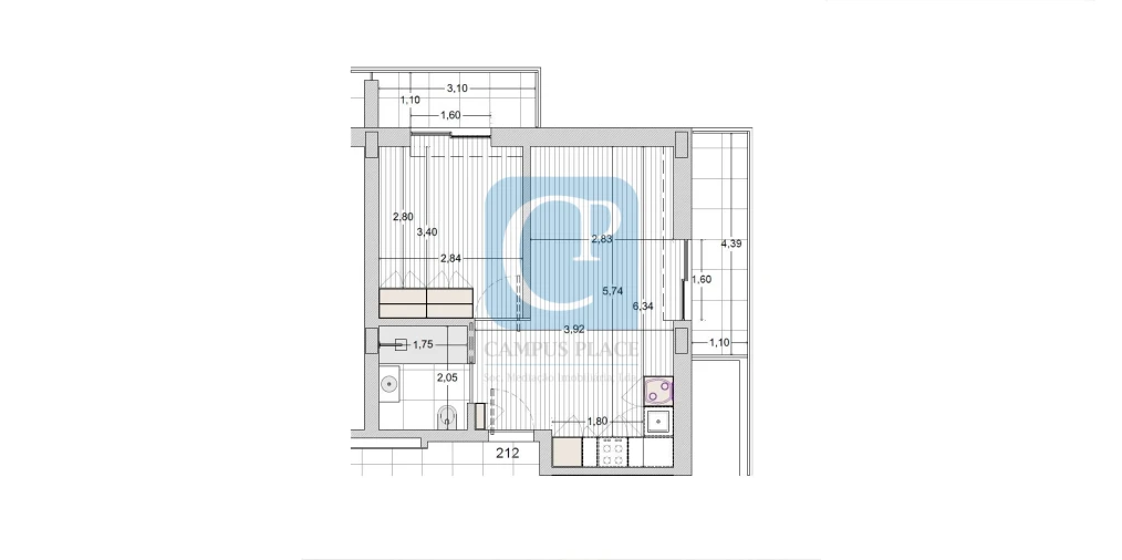 Apartamento T1 para Venda em Paranhos Planta 1