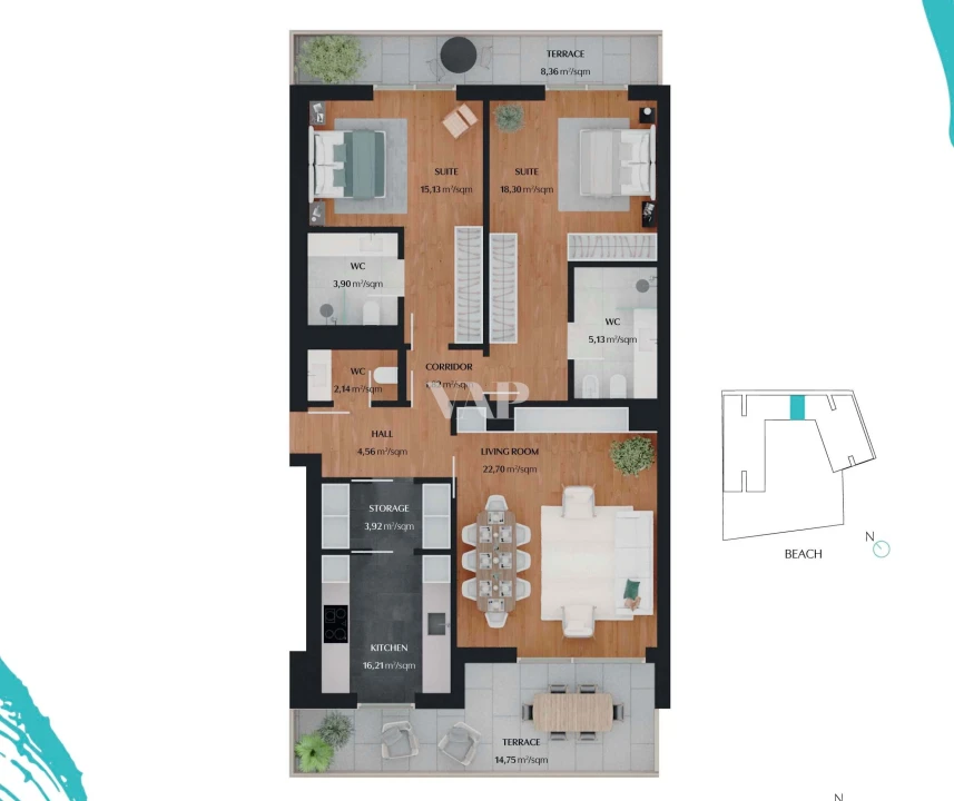Apartamento T2 para Venda em Quarteira Foto 35