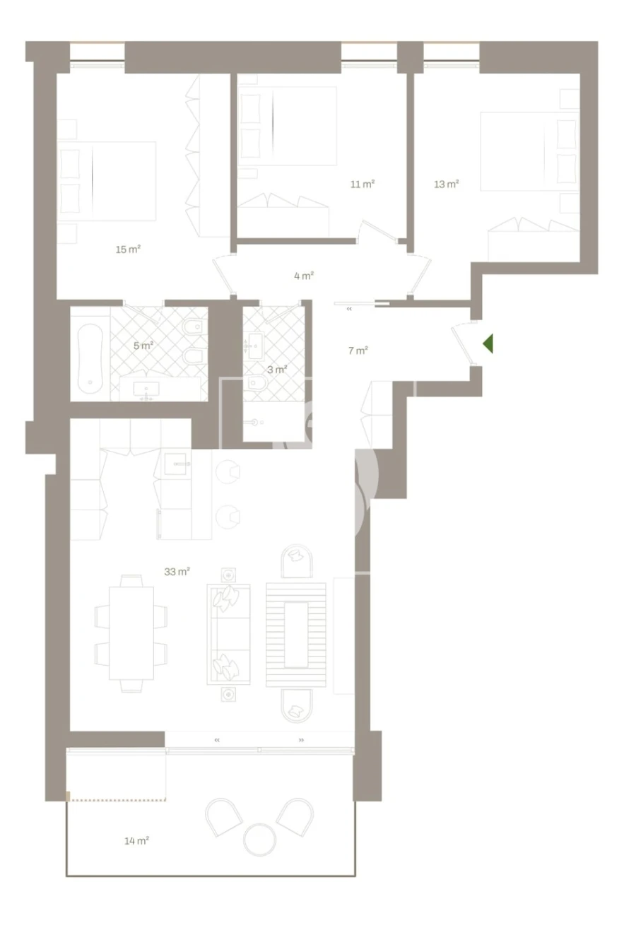 Apartamento T3 para Venda em Santa Marinha Foto 2