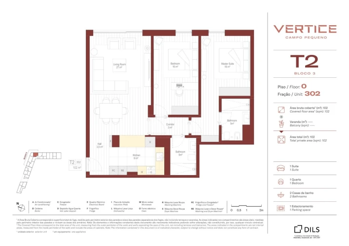 Apartamento T2 para Venda em Areeiro Planta 1