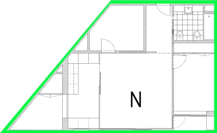 Apartamento T1 para Venda em Pedrouços Planta 1