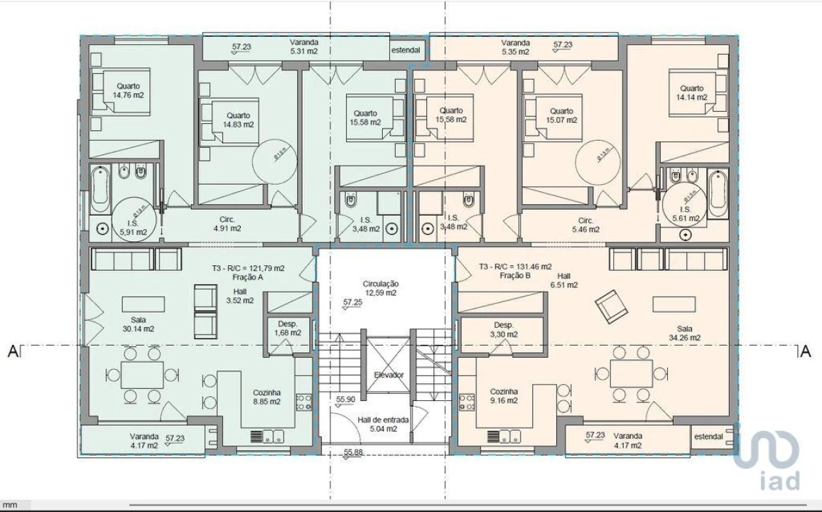 Apartamento T3 para Venda em Ramalhal Foto 3