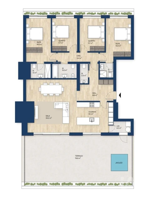 Apartamento T4 para Venda em Canidelo
