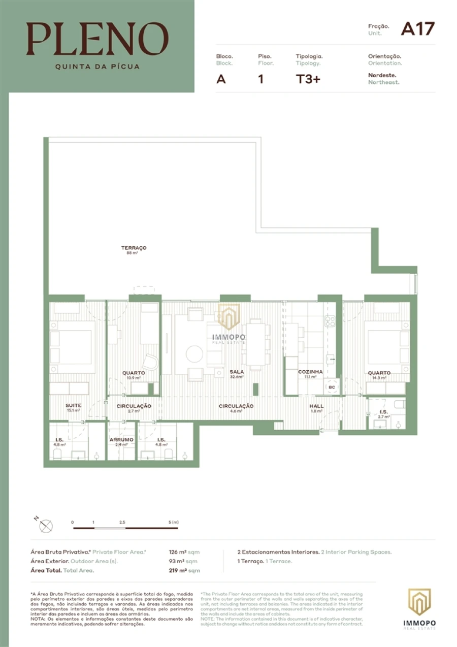 Apartamento T3 para Venda em Aguas Santas Planta 1
