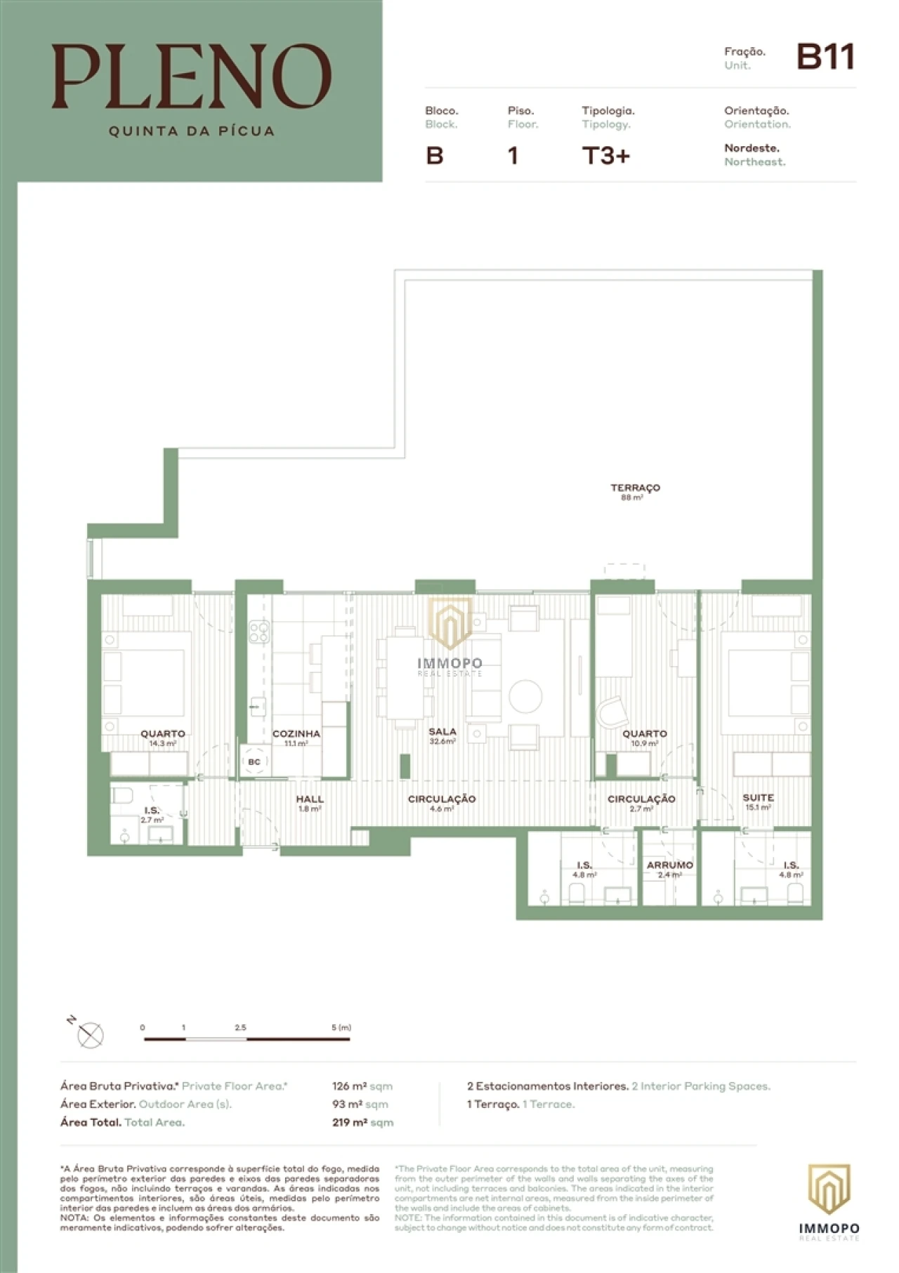 Apartamento T3 para Venda em Aguas Santas Planta 2