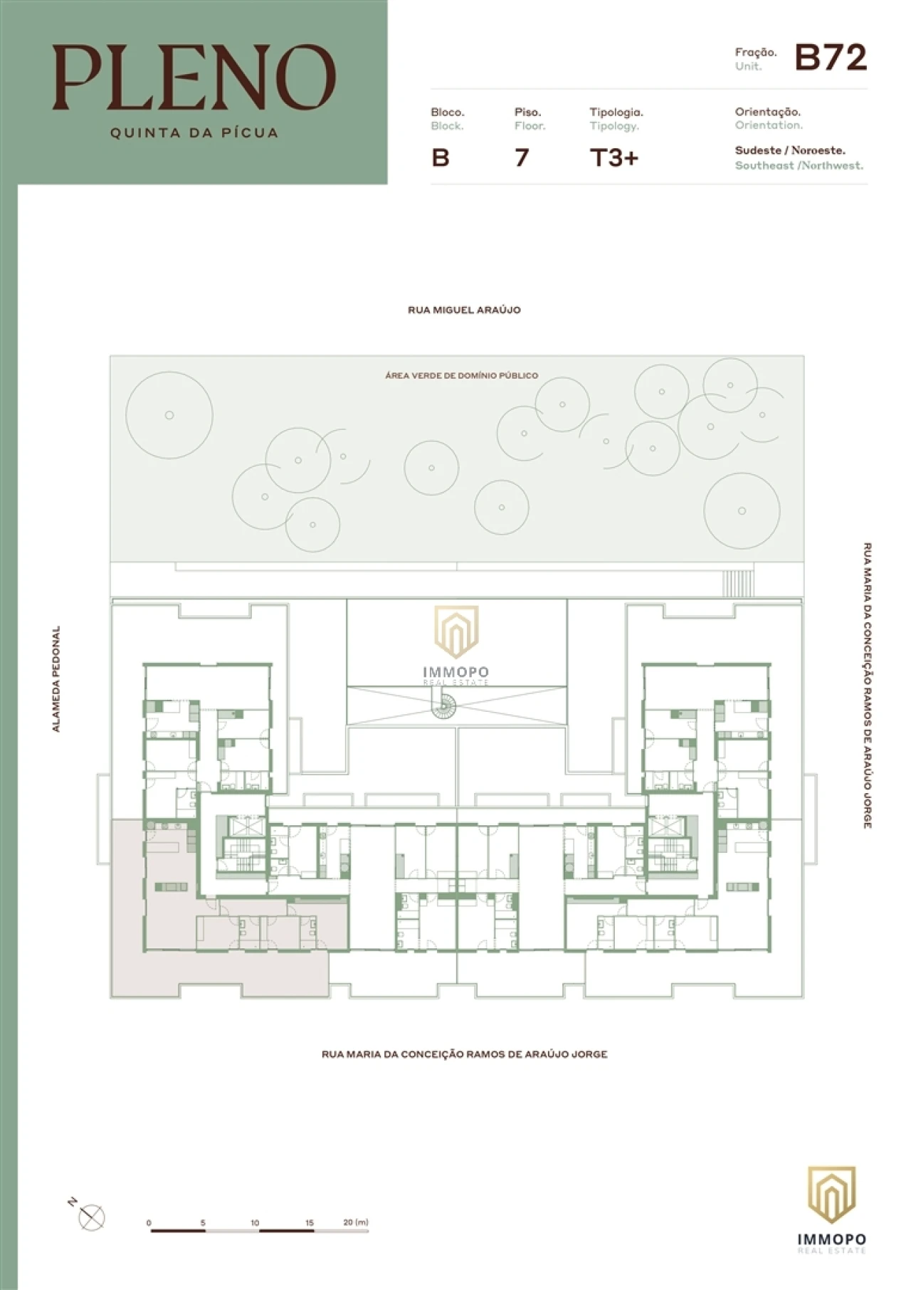 Apartamento T3 para Venda em Aguas Santas Planta 2