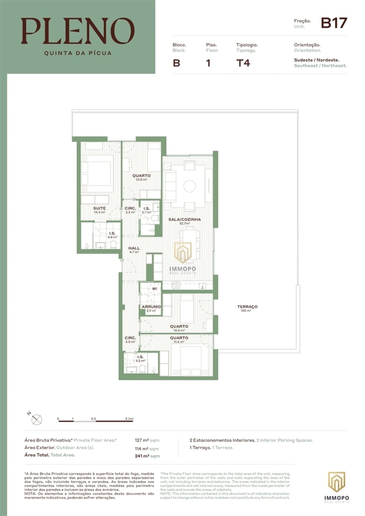 Apartamento T4 para Venda em Aguas Santas Planta 2