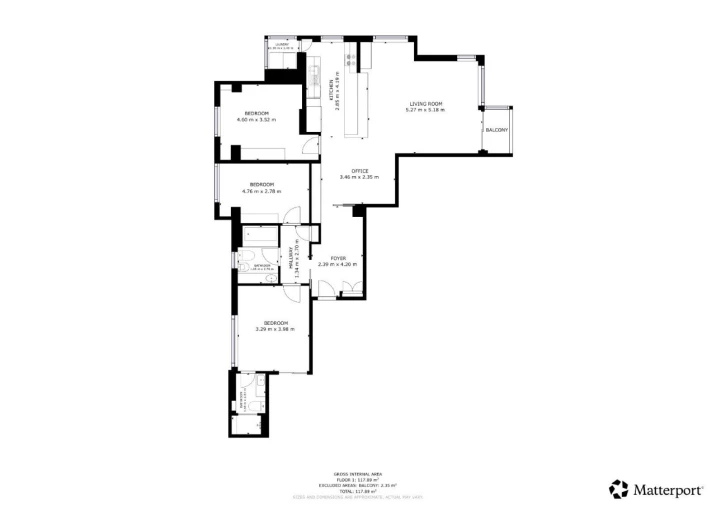 Apartamento T3 para Venda em Aldoar, Foz do Douro e Nevogilde Planta 1