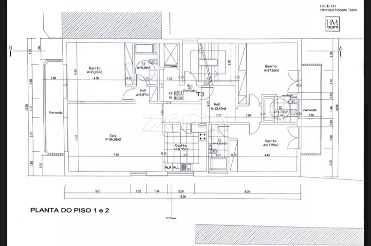 Apartamento T3 para Venda em Cascais e Estoril Planta 1