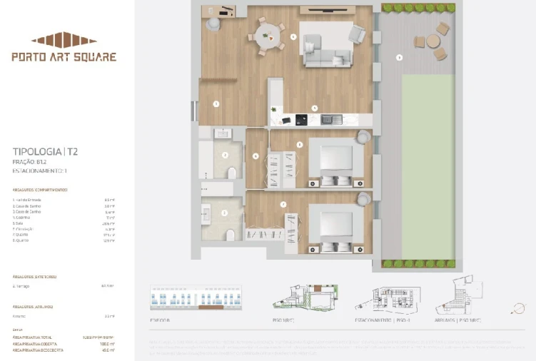 Apartamento T2 para Venda em Cedofeita, Santo Ildefonso, Sé, Miragaia, São Nicolau e Vitória Planta 1