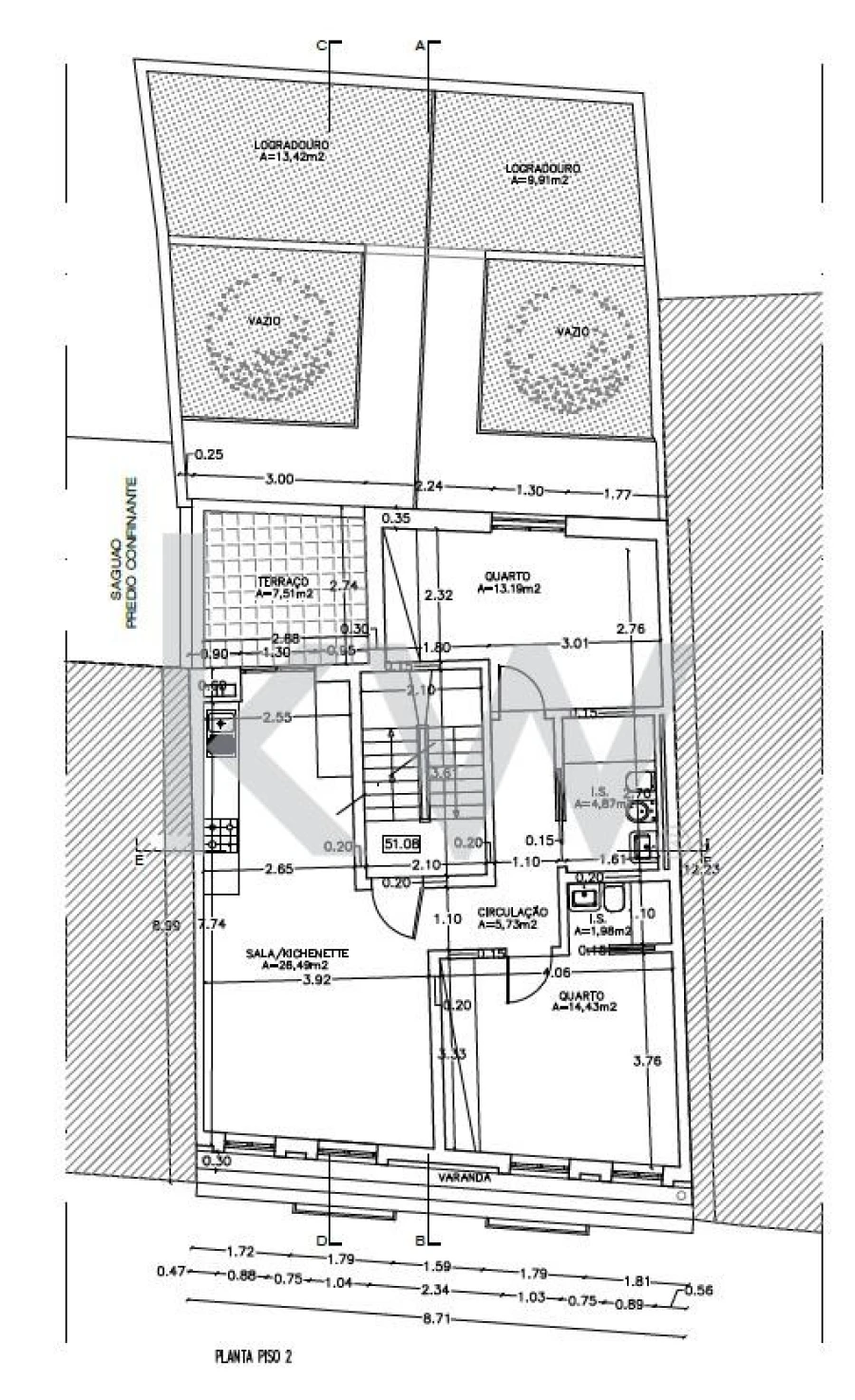 Apartamento T2 para Venda em Santo António Foto 41