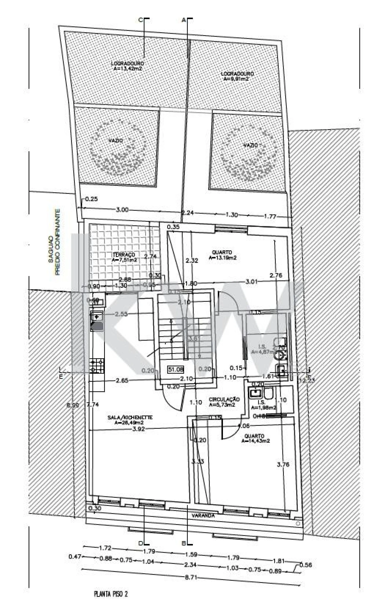 Apartamento T2 para Venda em Santo António Foto 41
