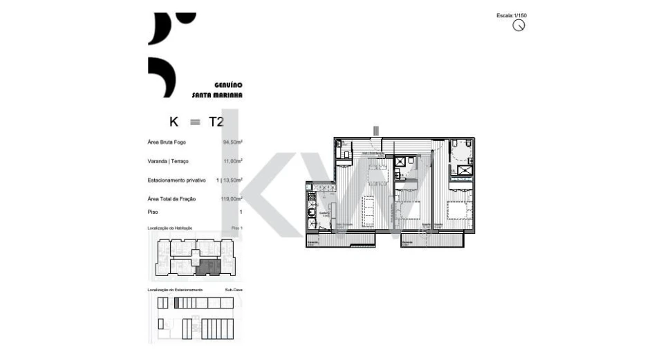 Apartamento T3 para Venda em Santa Marinha e São Pedro da Afurada Foto 15